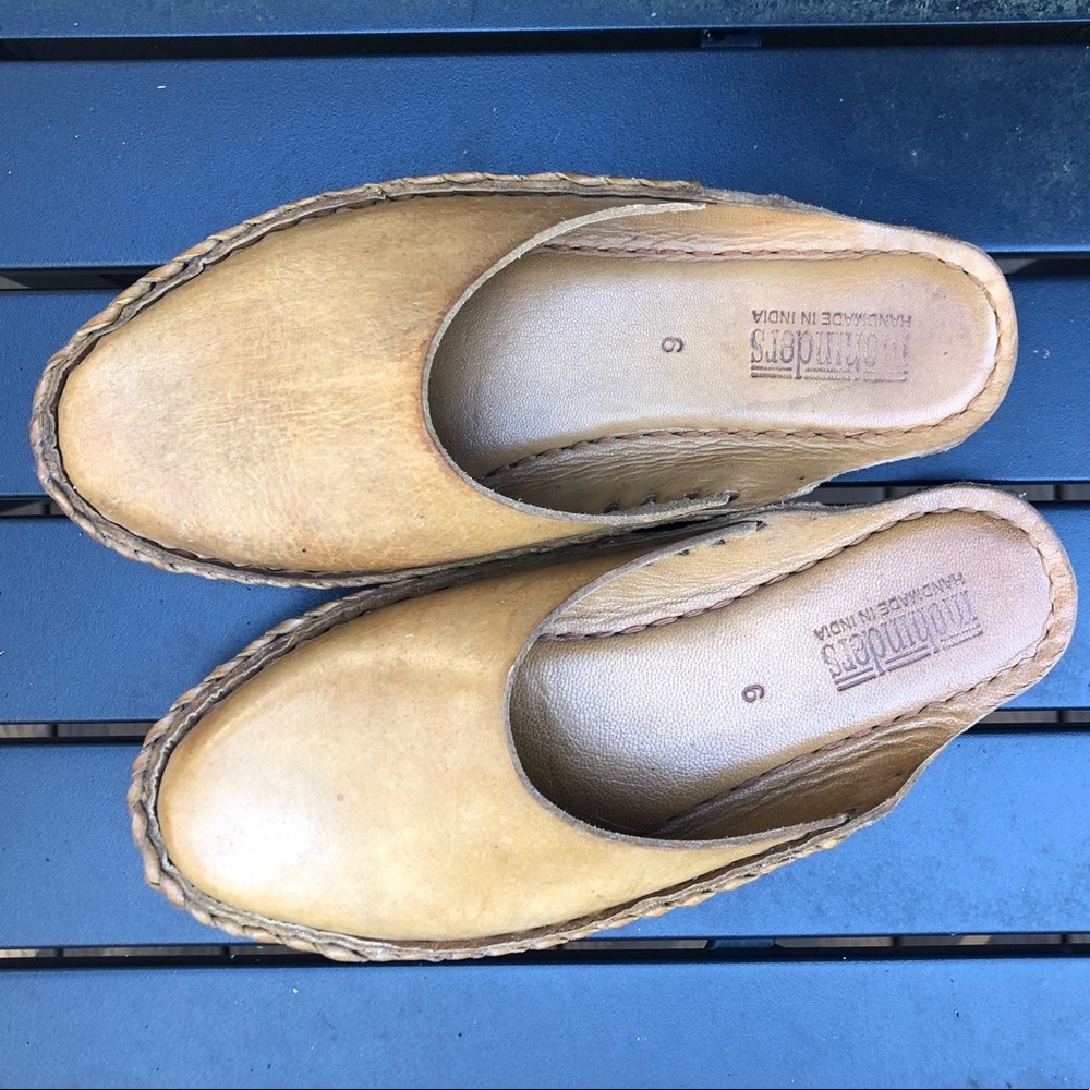 Mohinders Women Leather handmade slides sz 8